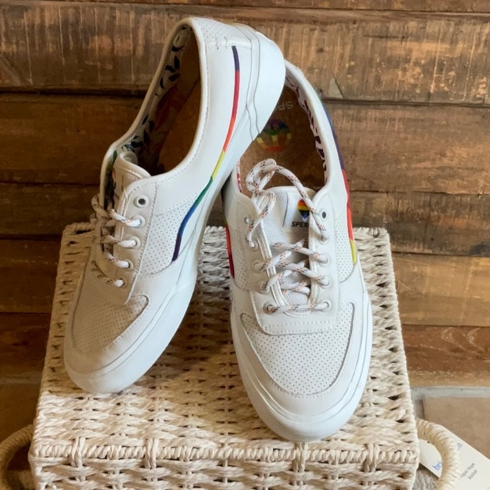 Sperry White Sneakers- Pride Edition